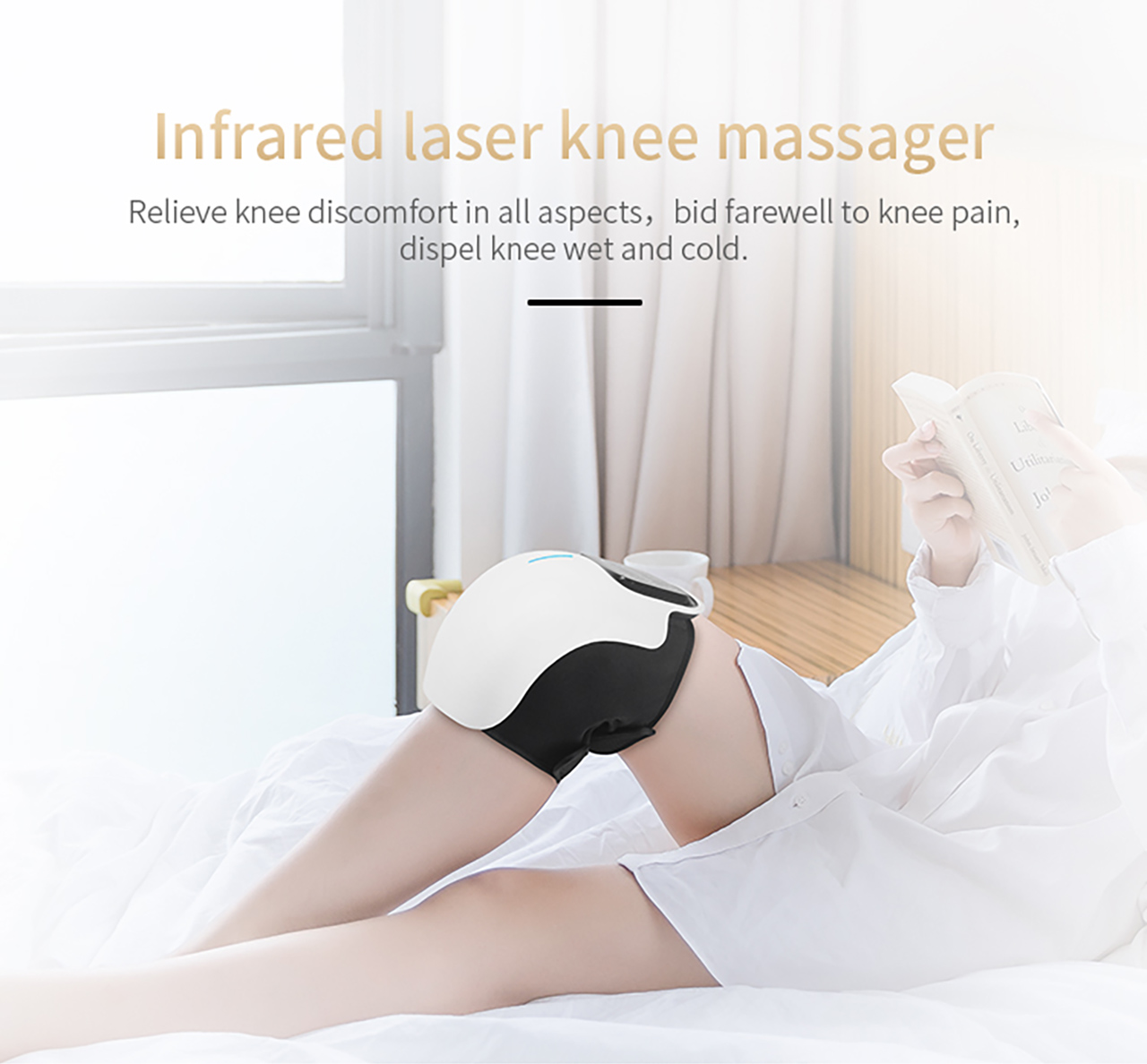 LED touch screen knee massager   